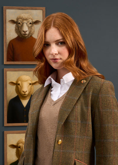 Combrook Ladies Mid-Thigh Coat In Willow - Regular Fit