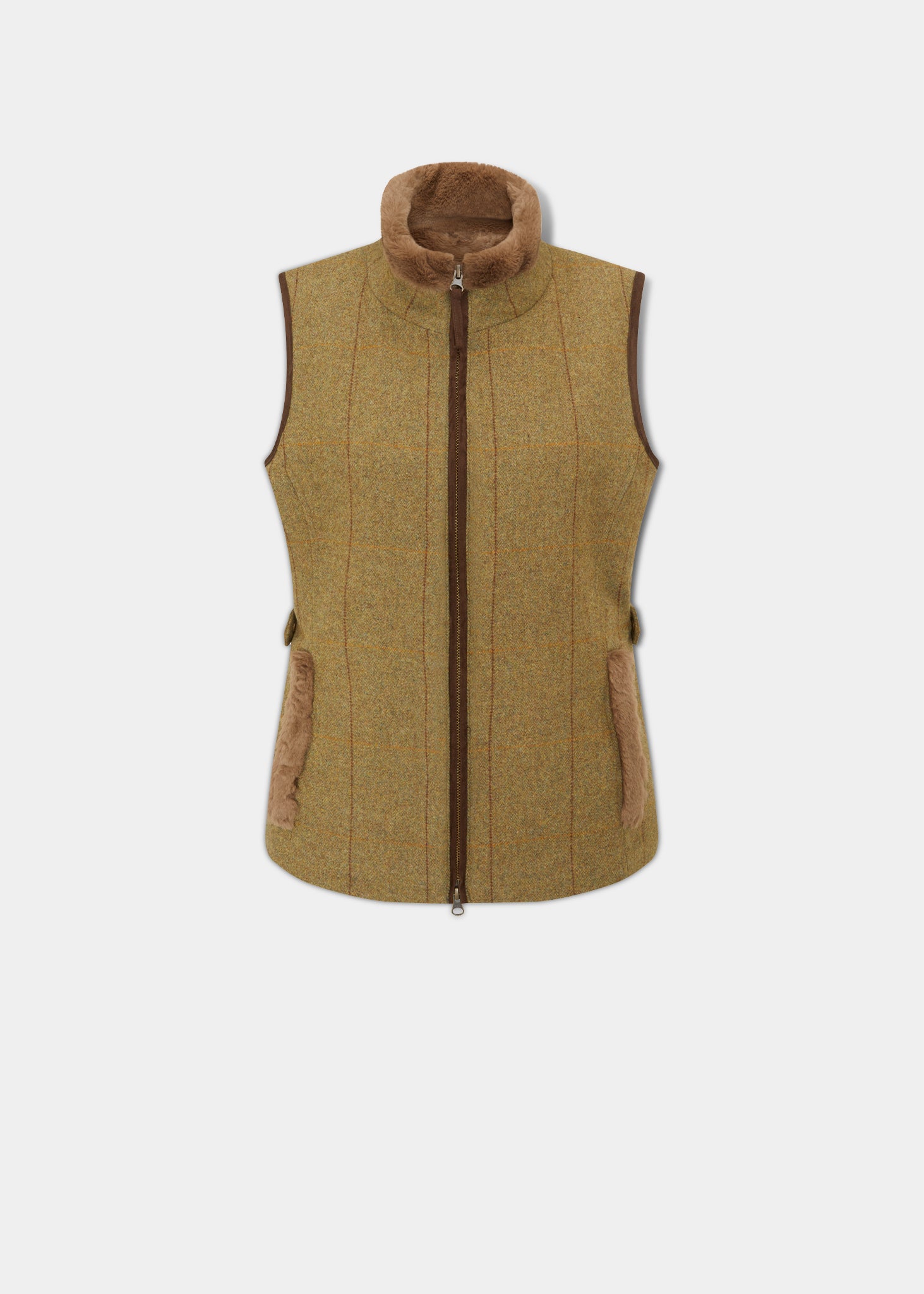 Combrook Ladies Tweed Gilet In Grove – Alan Paine