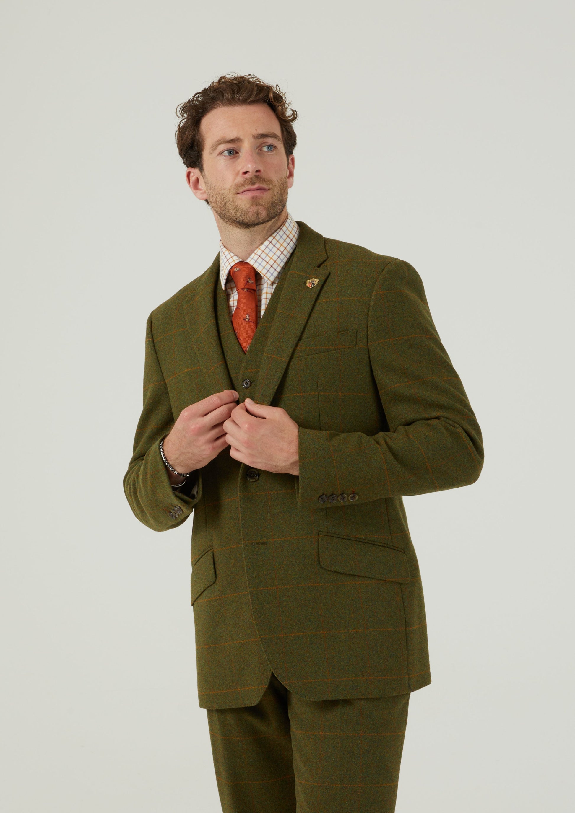 Combrook Men's Tweed Sports Blazer In Maple 