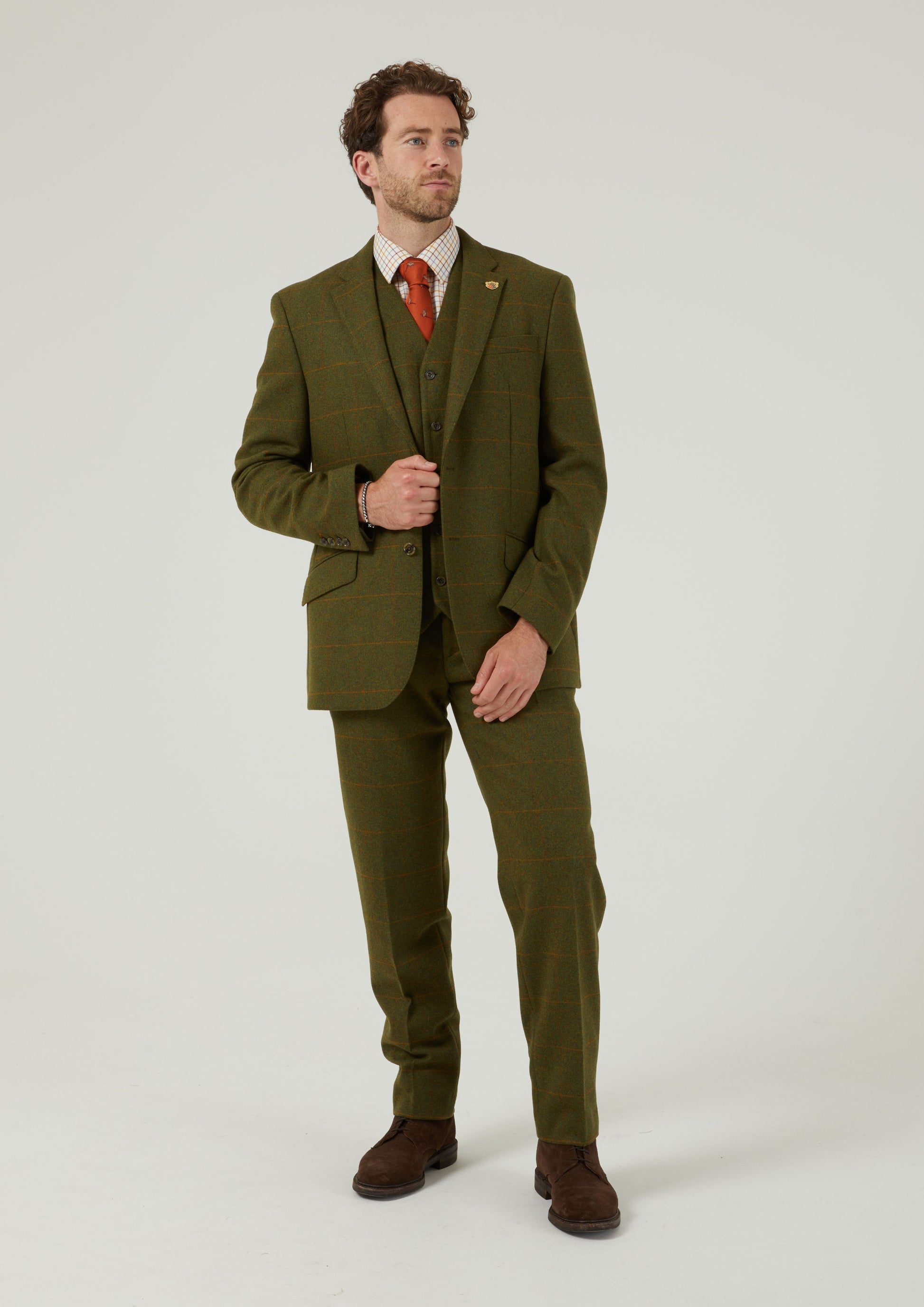 Combrook Men's Tweed Sports Blazer In Maple 