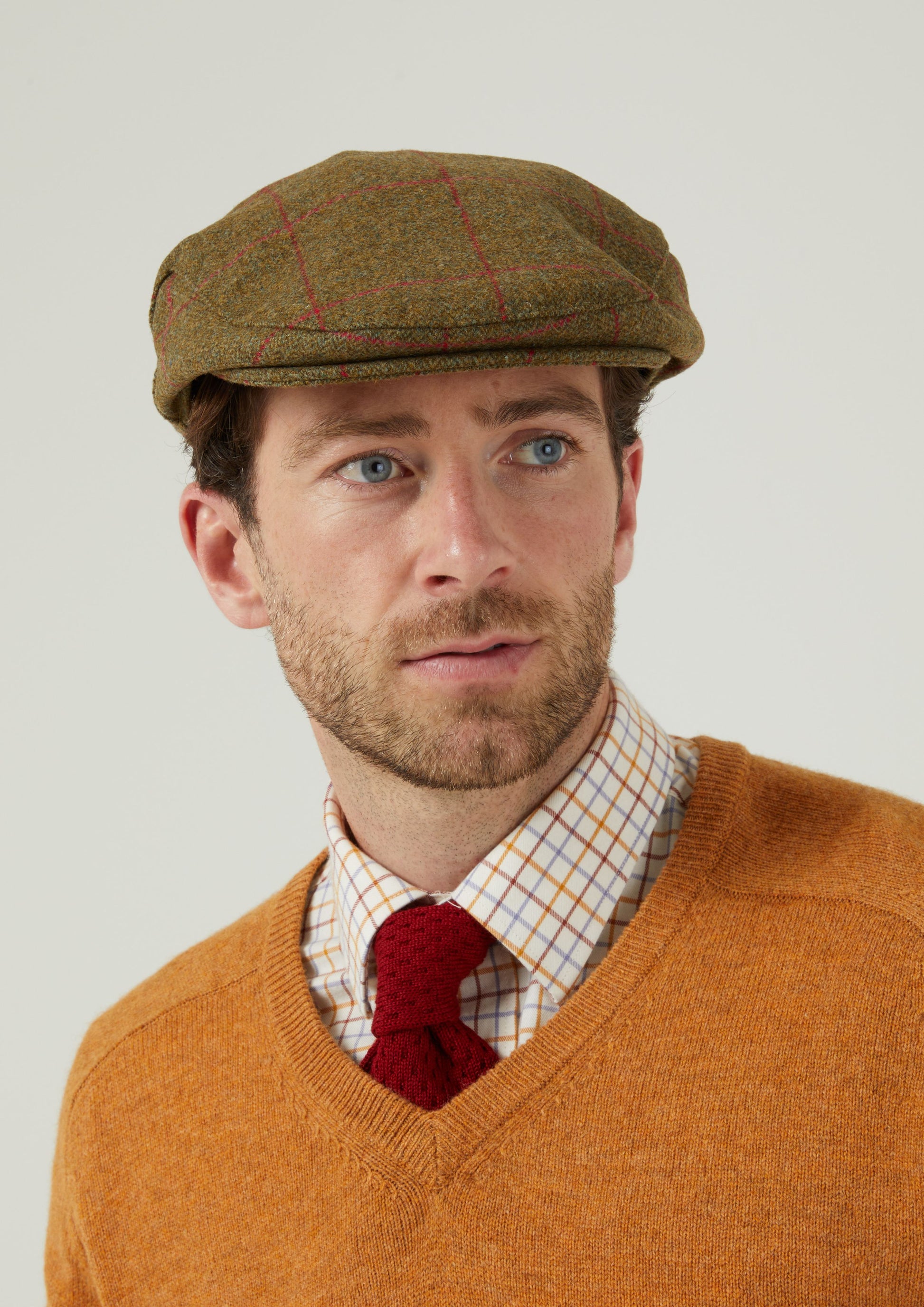 Combrook Men's Tweed Flat Cap In Sage – Alan Paine1