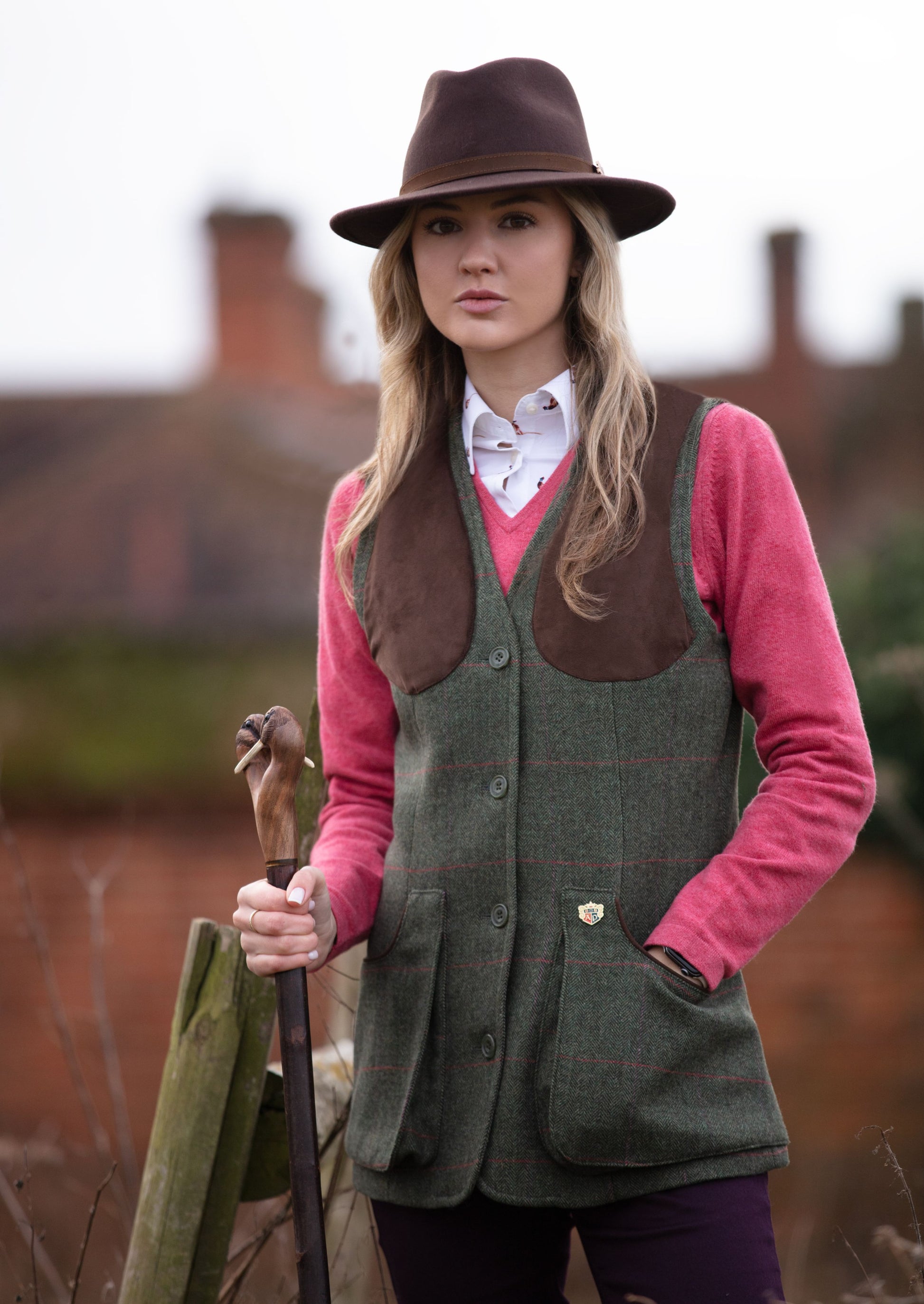 Combrook Ladies Shooting Waistcoat In Heath – Alan Paine