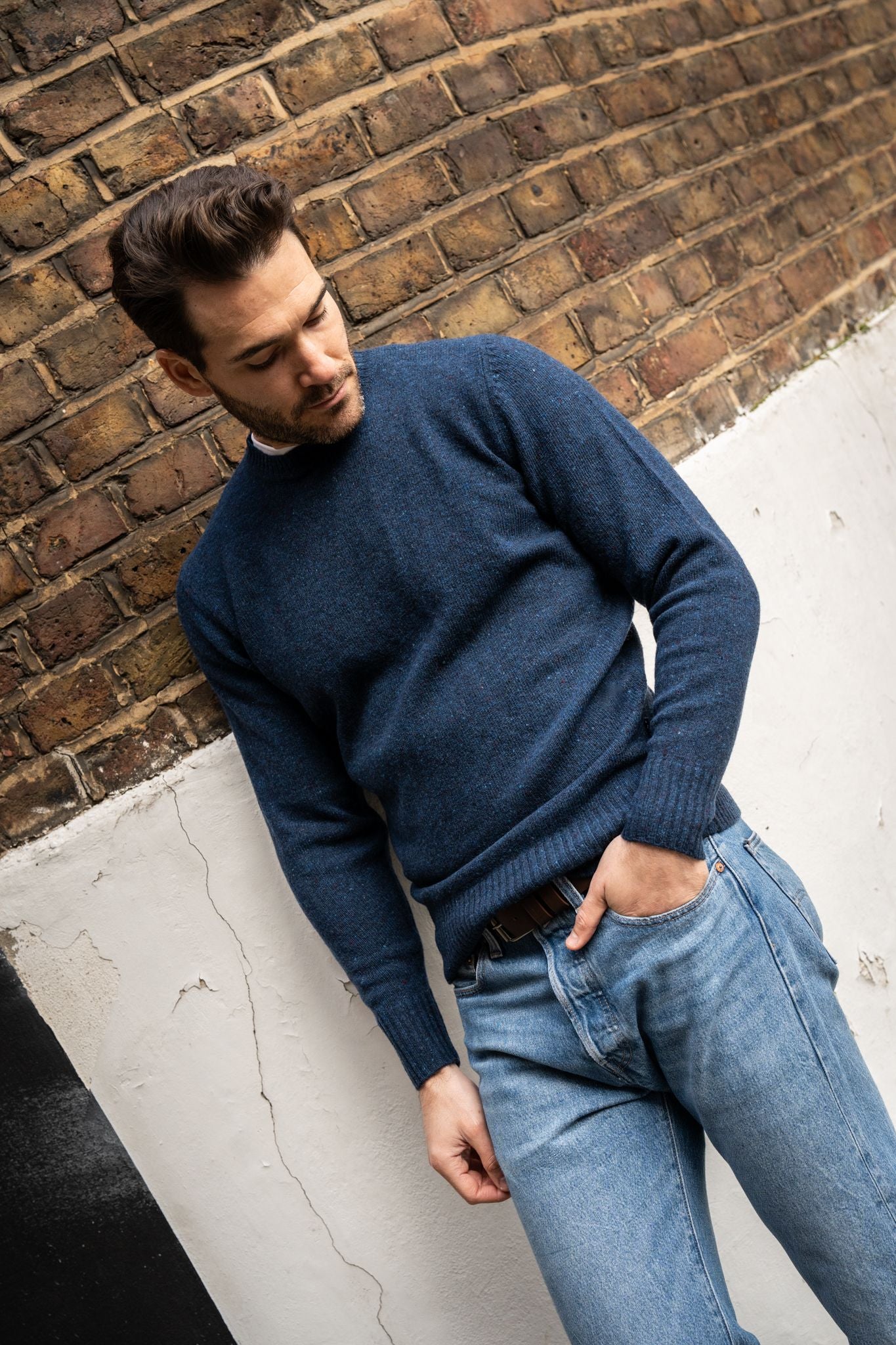 Cranwich Men's Luxury Donegal Jumper In Broe