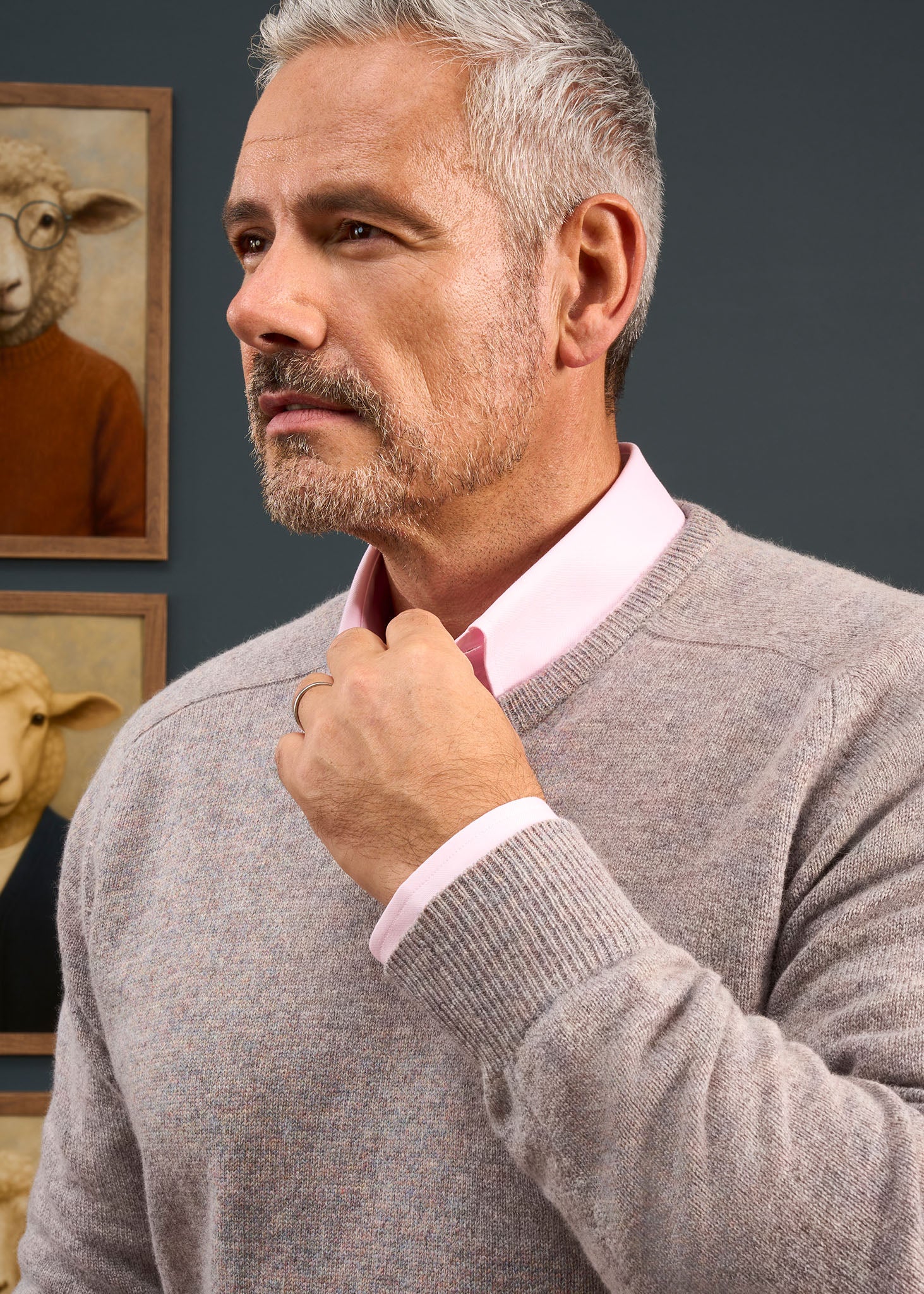Dorset Men's Lambswool Jumper in Fusion