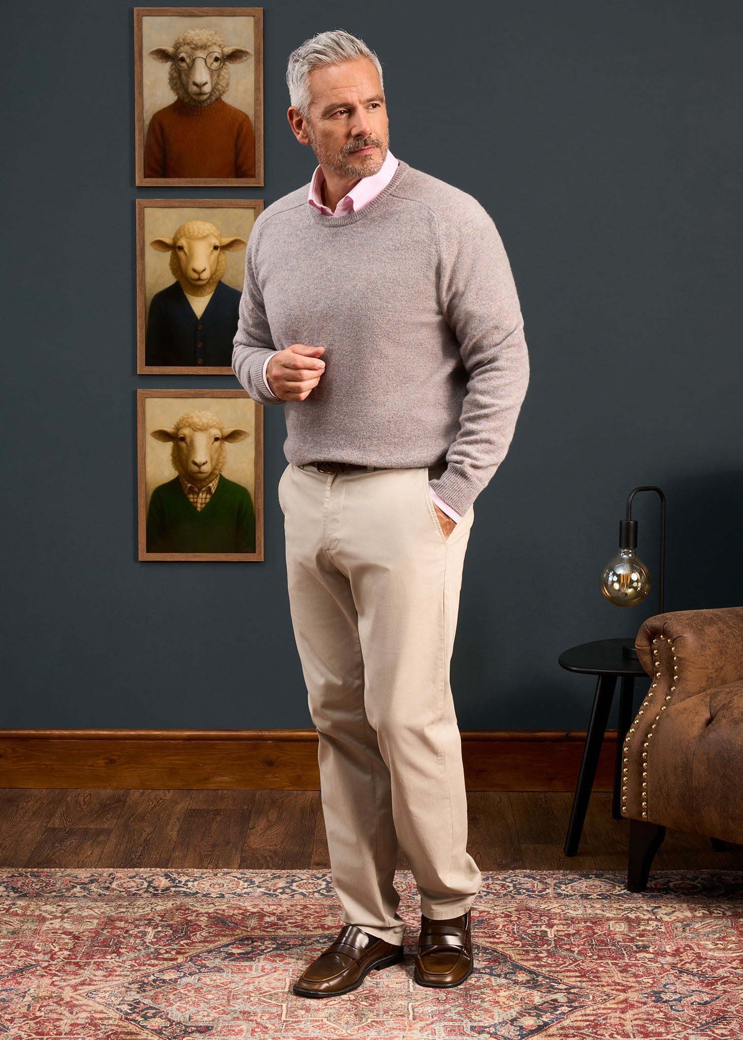 Dorset Men's Lambswool Jumper in Fusion