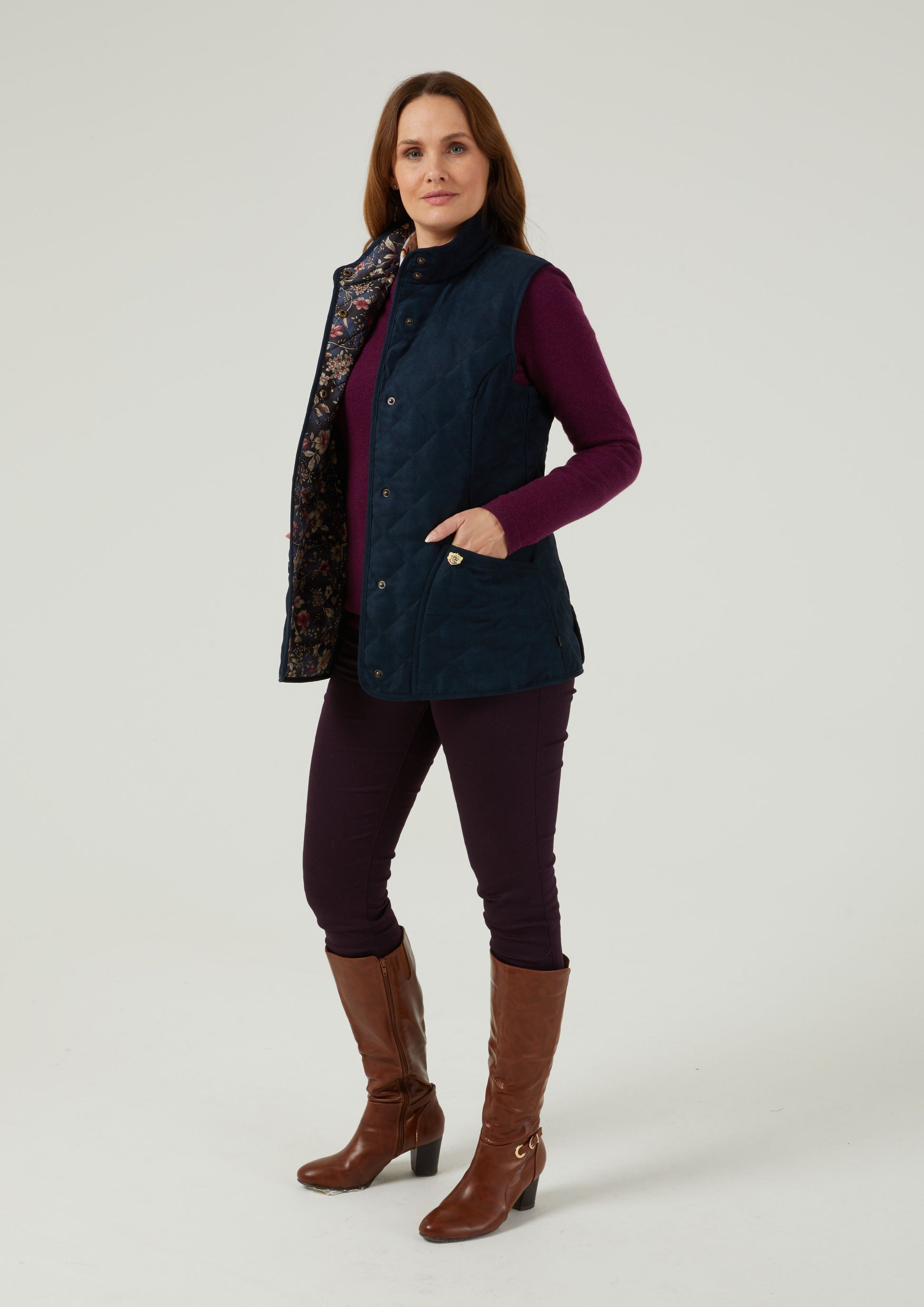 Felwell Ladies Gilet In Dark Navy