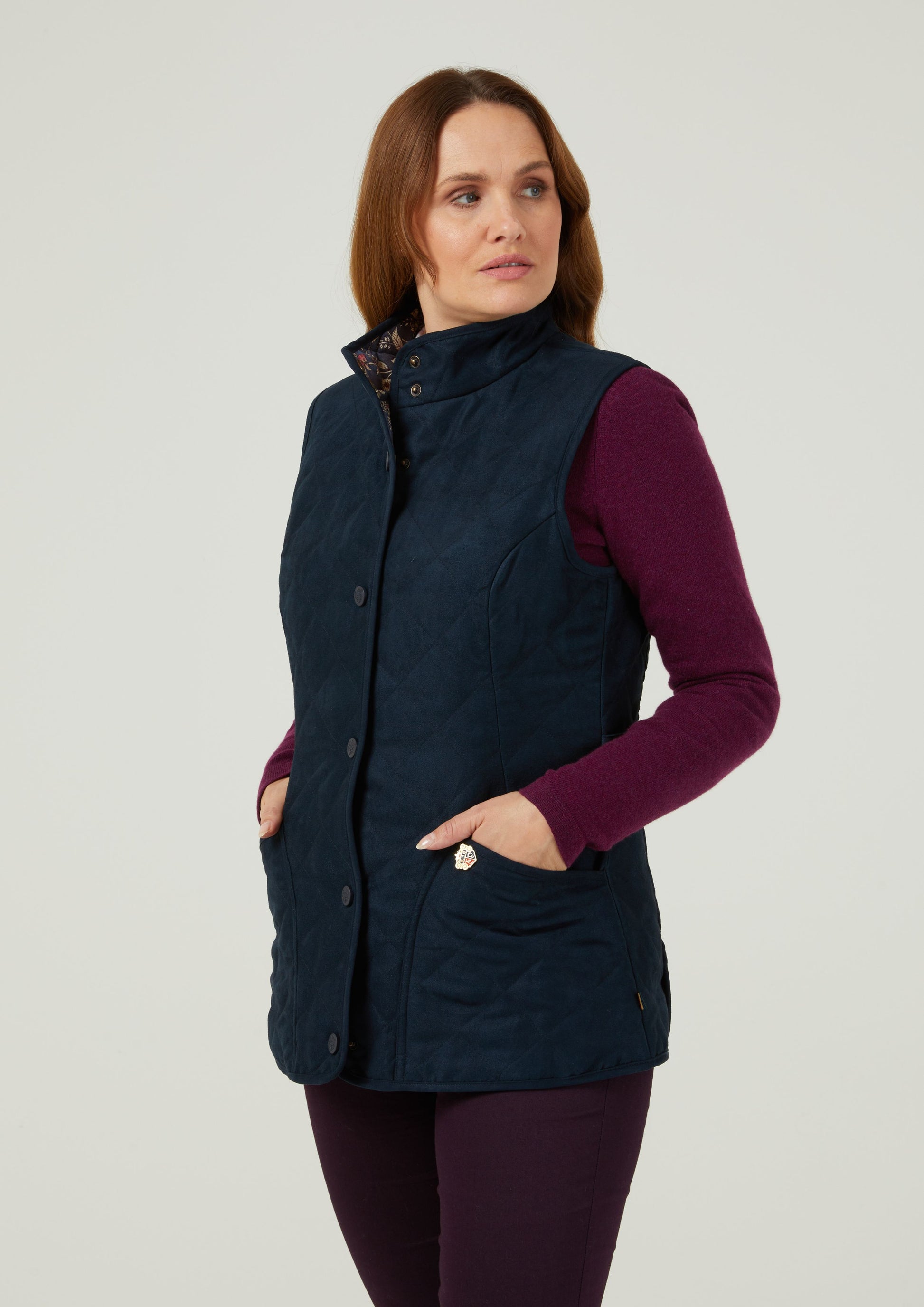 Felwell Ladies Gilet In Dark Navy
