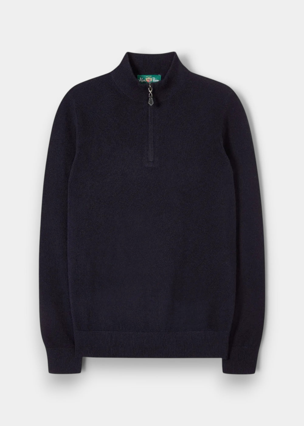 Cairns Geelong Wool 1/4 Zip Jumper in Dark Navy - Regular Fit