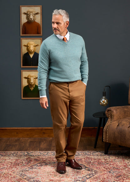 Haddington Cashmere Jumper in Caspian