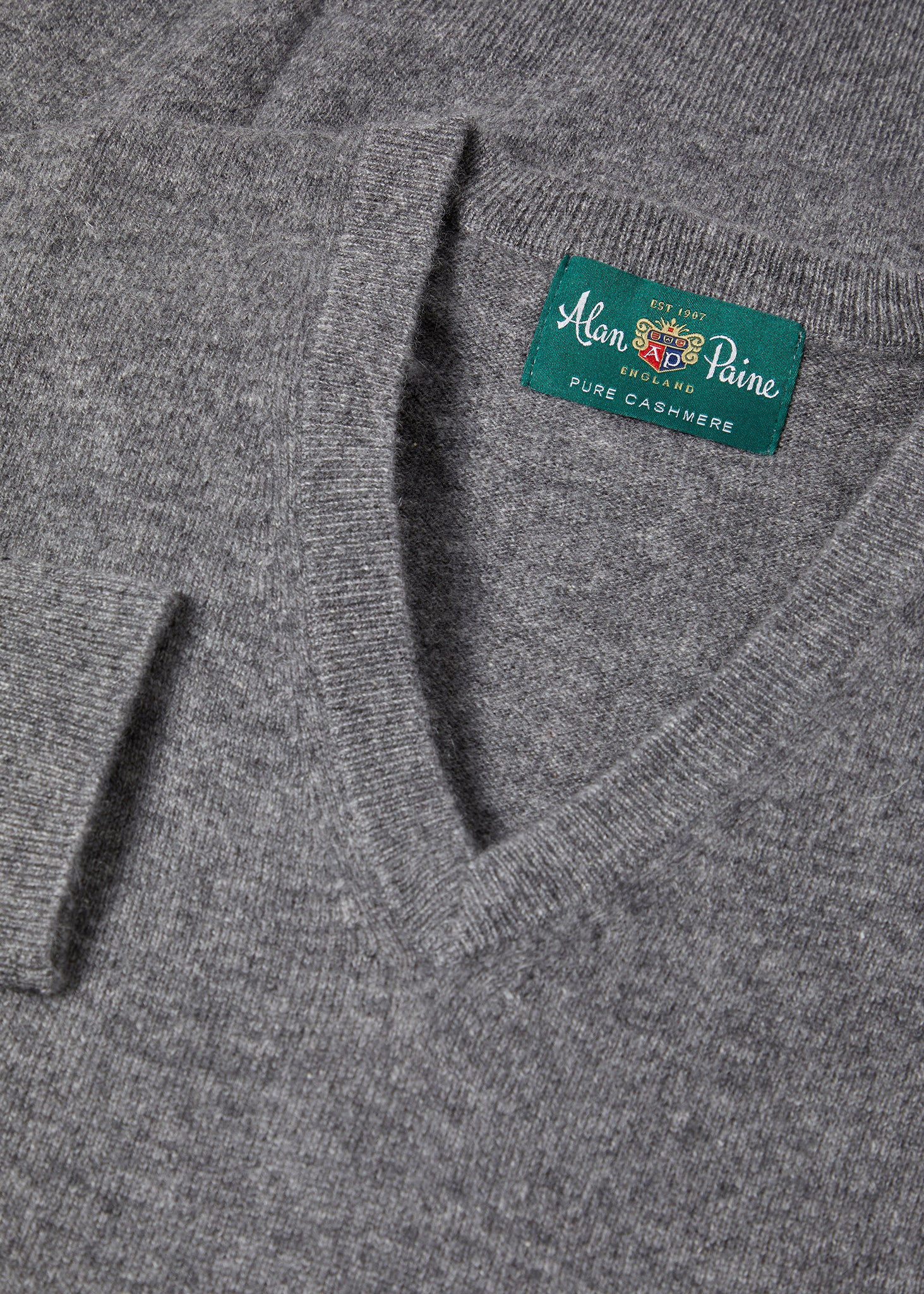 Mens Cashmere Jumper Grey