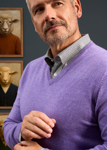 Haddington Cashmere Jumper in Heliotrope