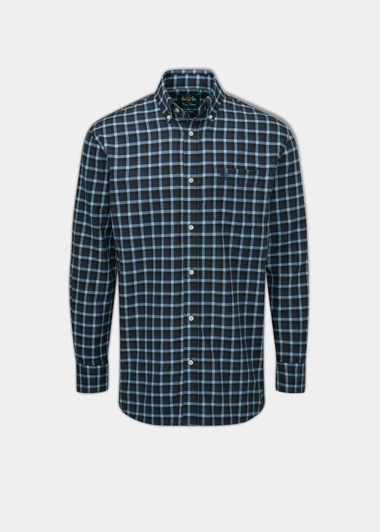 Ilkley Flannel Brown Check Shirt - Shooting Fit