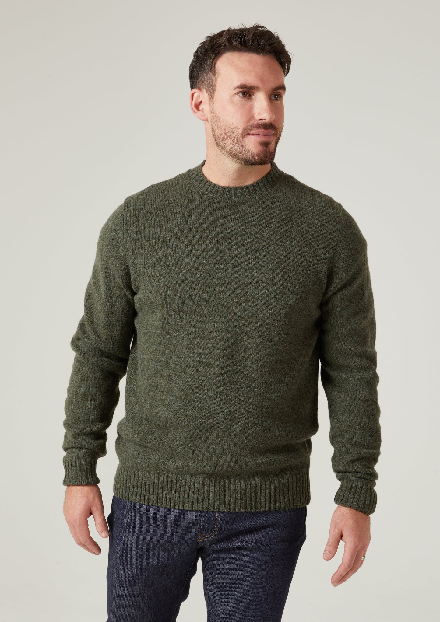 Kinnadie Supersoft Shetland Jumper In Moorland