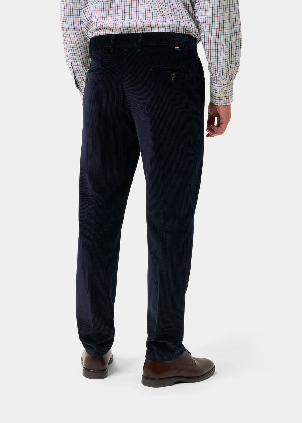Men's Cotton Cord Trousers In Navy