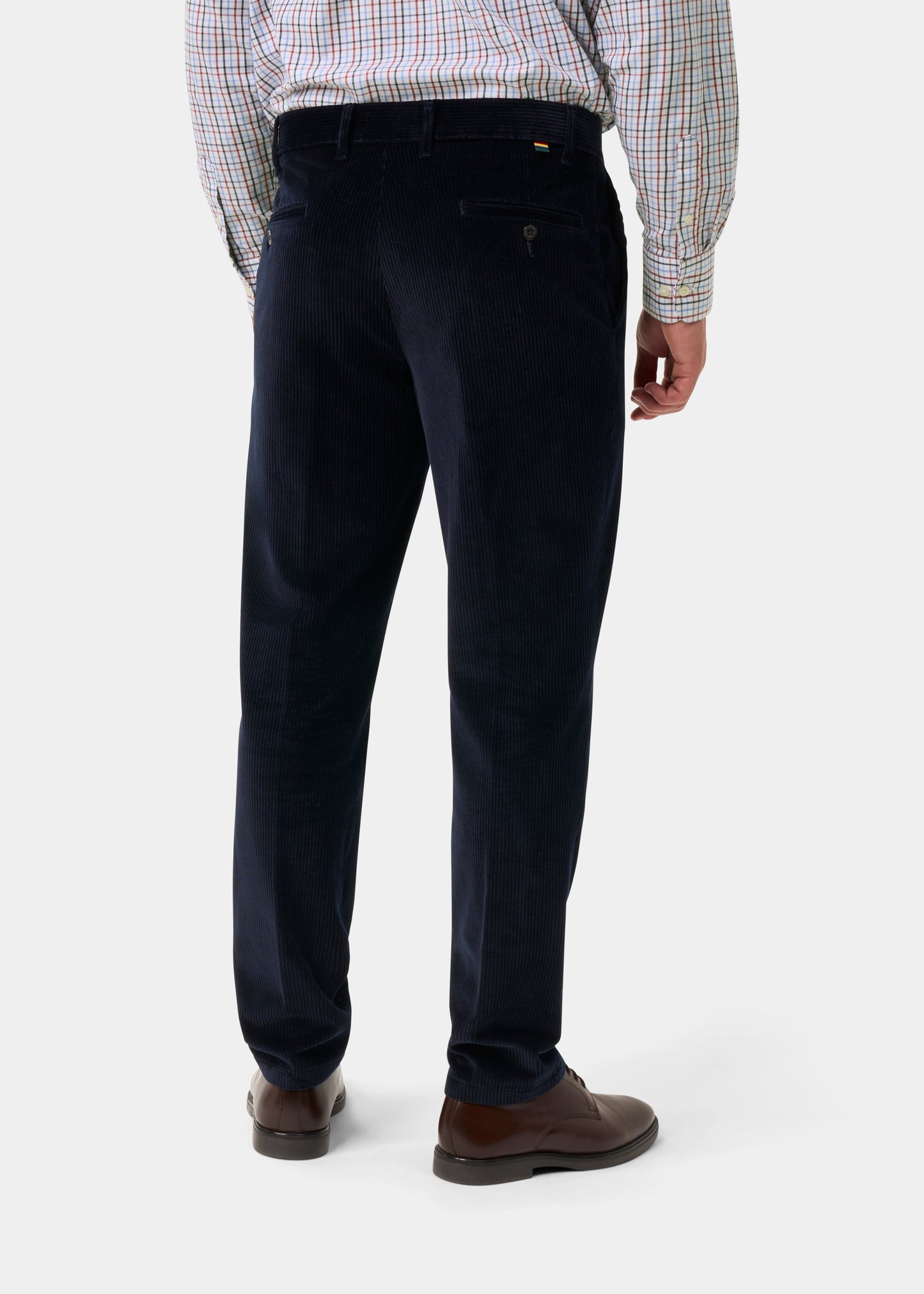 Men's Cotton Cord Trousers In Navy