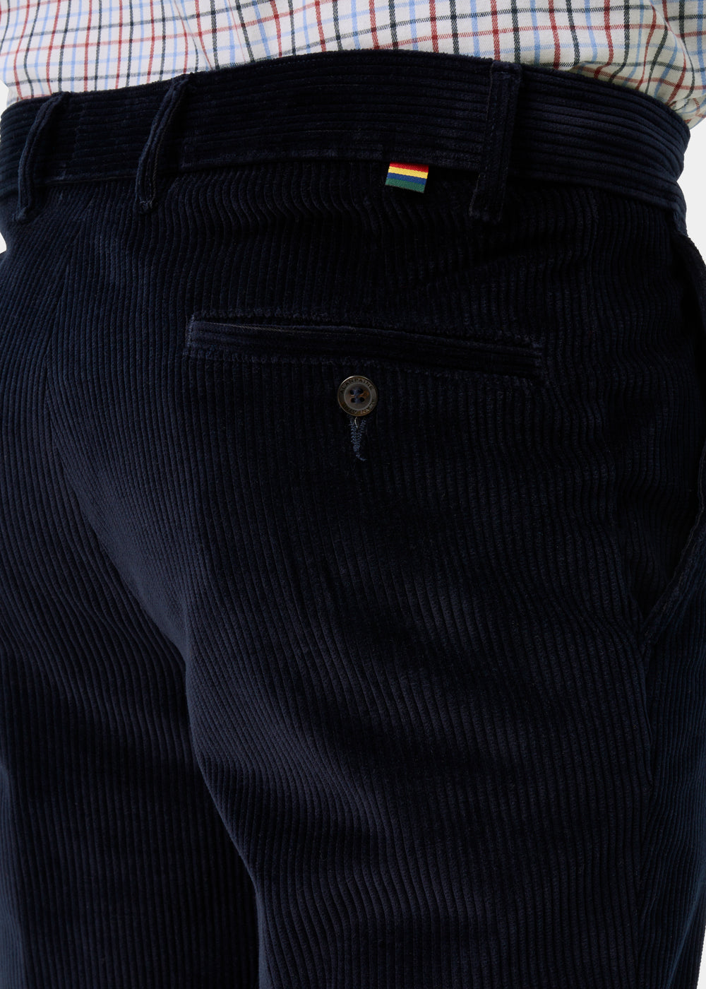 Men's Cotton Cord Trousers In Navy