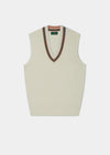 Ladies Cotton Cricket Slipover In Ecru
