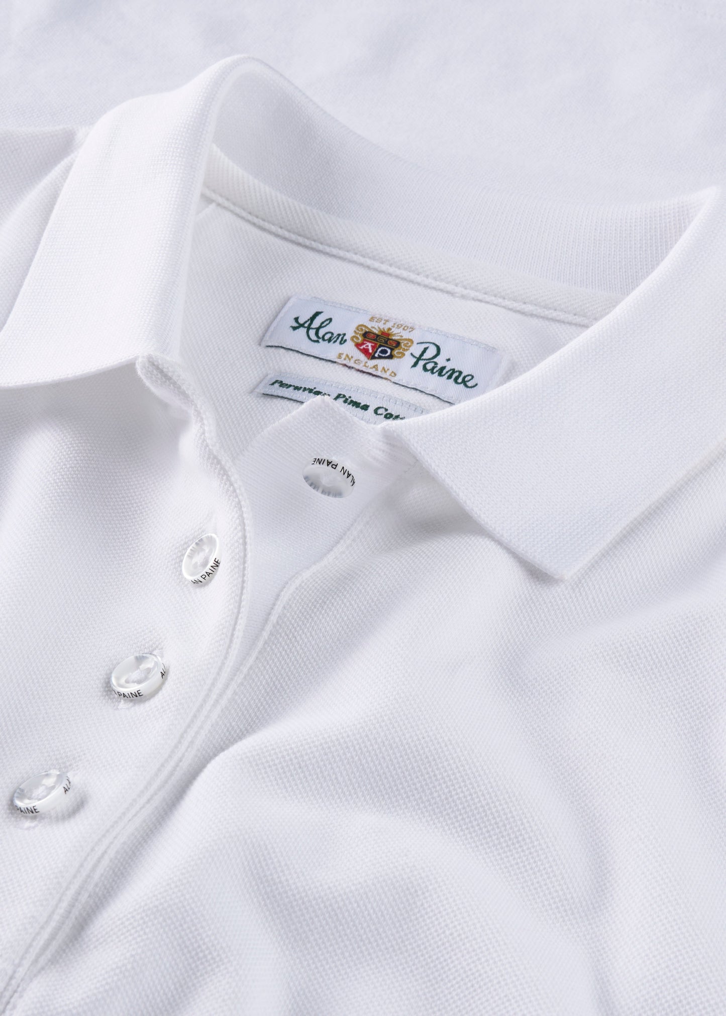 Ladies Cotton Pique Polo Shirt in White