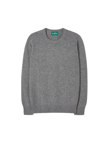 Dorset Men's Lambswool Jumper in Grey Mix - Classic Fit