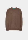 Dorset Men's Lambswool Jumper in Tobacco - Classic Fit