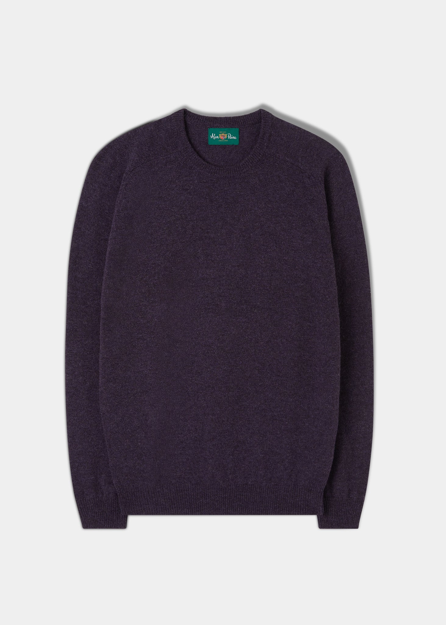 Lenzie Men's Lambswool Jumper In Elderberry 