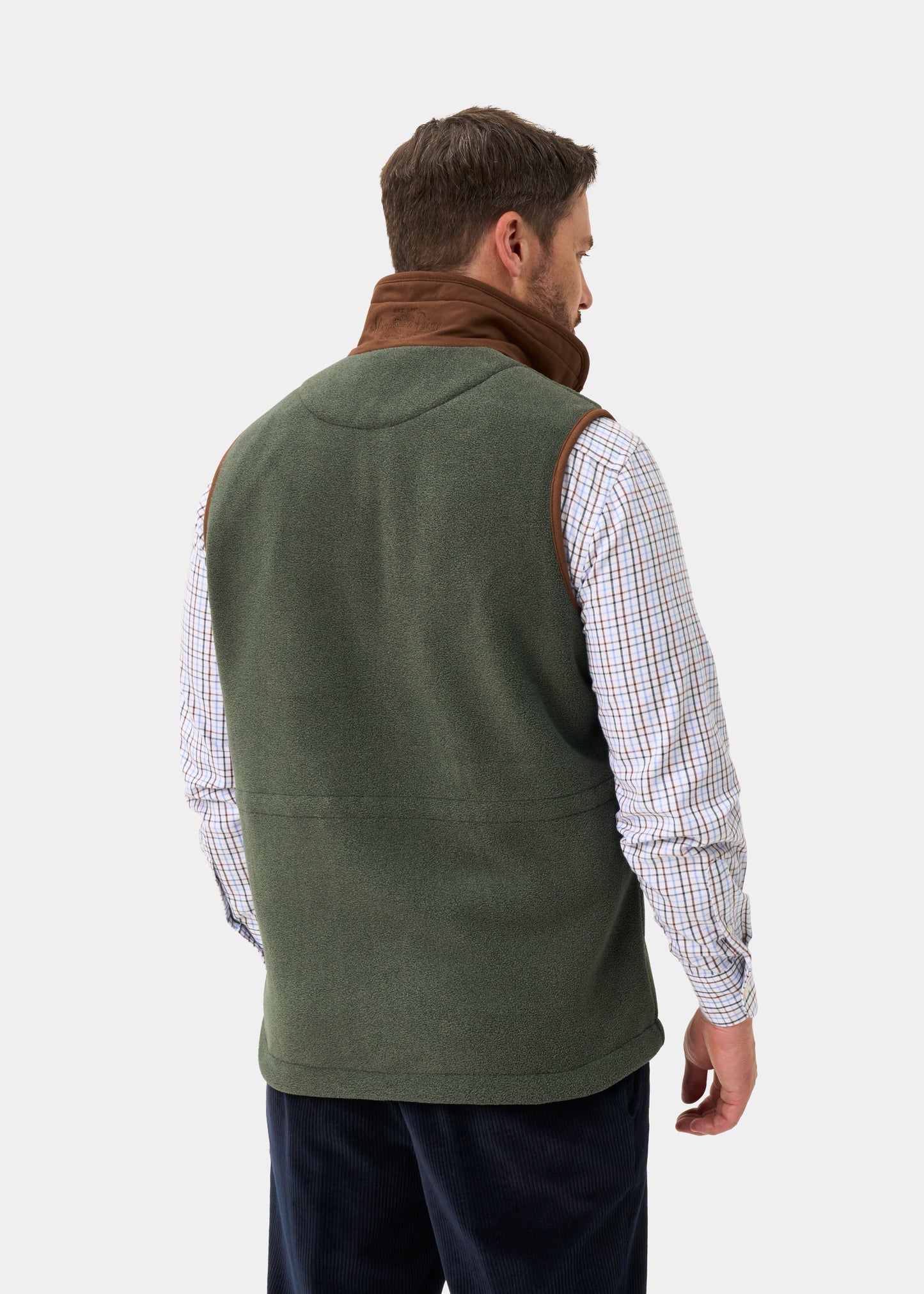 Aylsham Men's Fleece Gilet In Cedar Green - Regular Fit