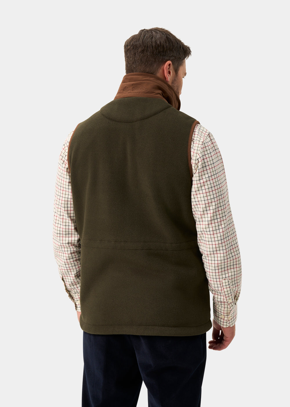 Aylsham Men's Fleece Gilet In Green - Regular Fit
