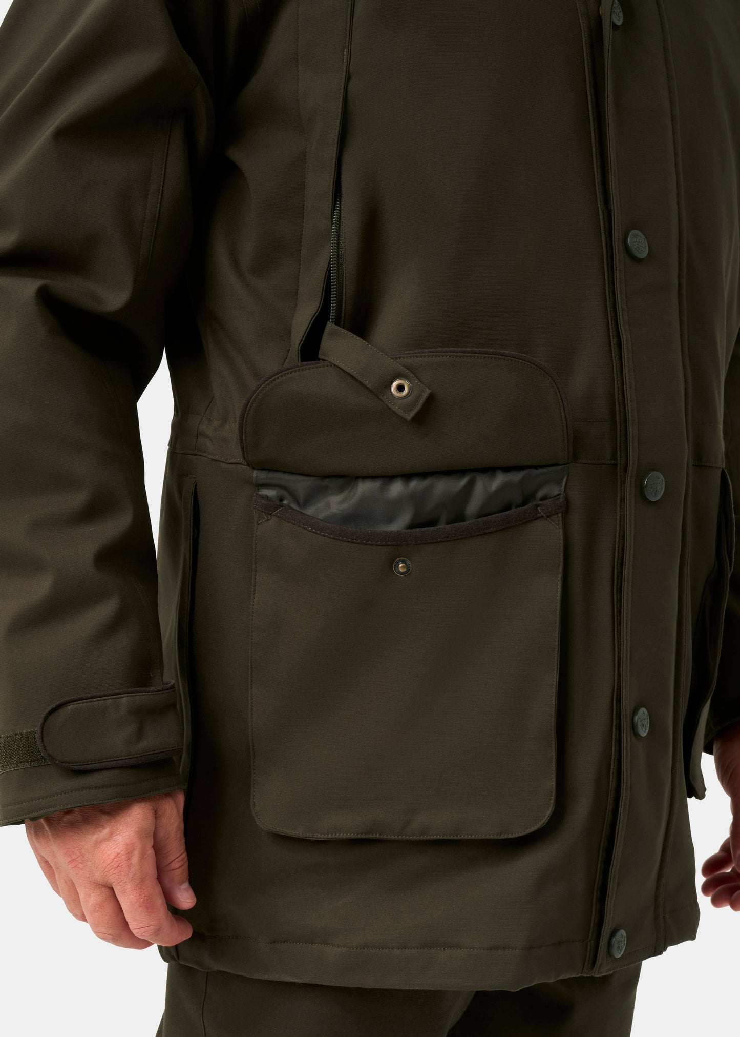 Dunswell Men's Waterproof Field Coat In Olive - Shooting Fit
