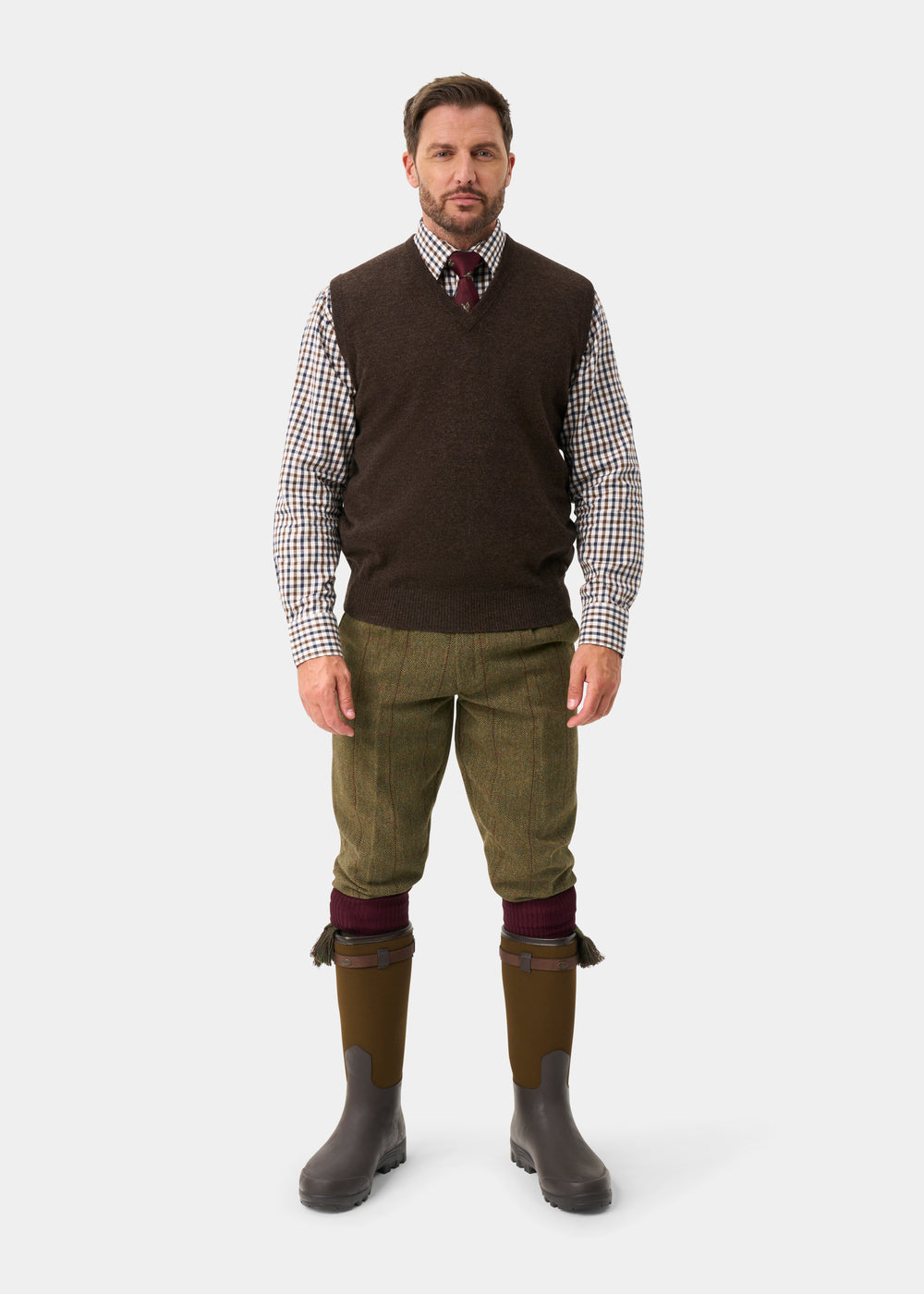 Rutland Men's Tweed Water Repellent Shooting Breeks in Oakley  -  Regular Fit
