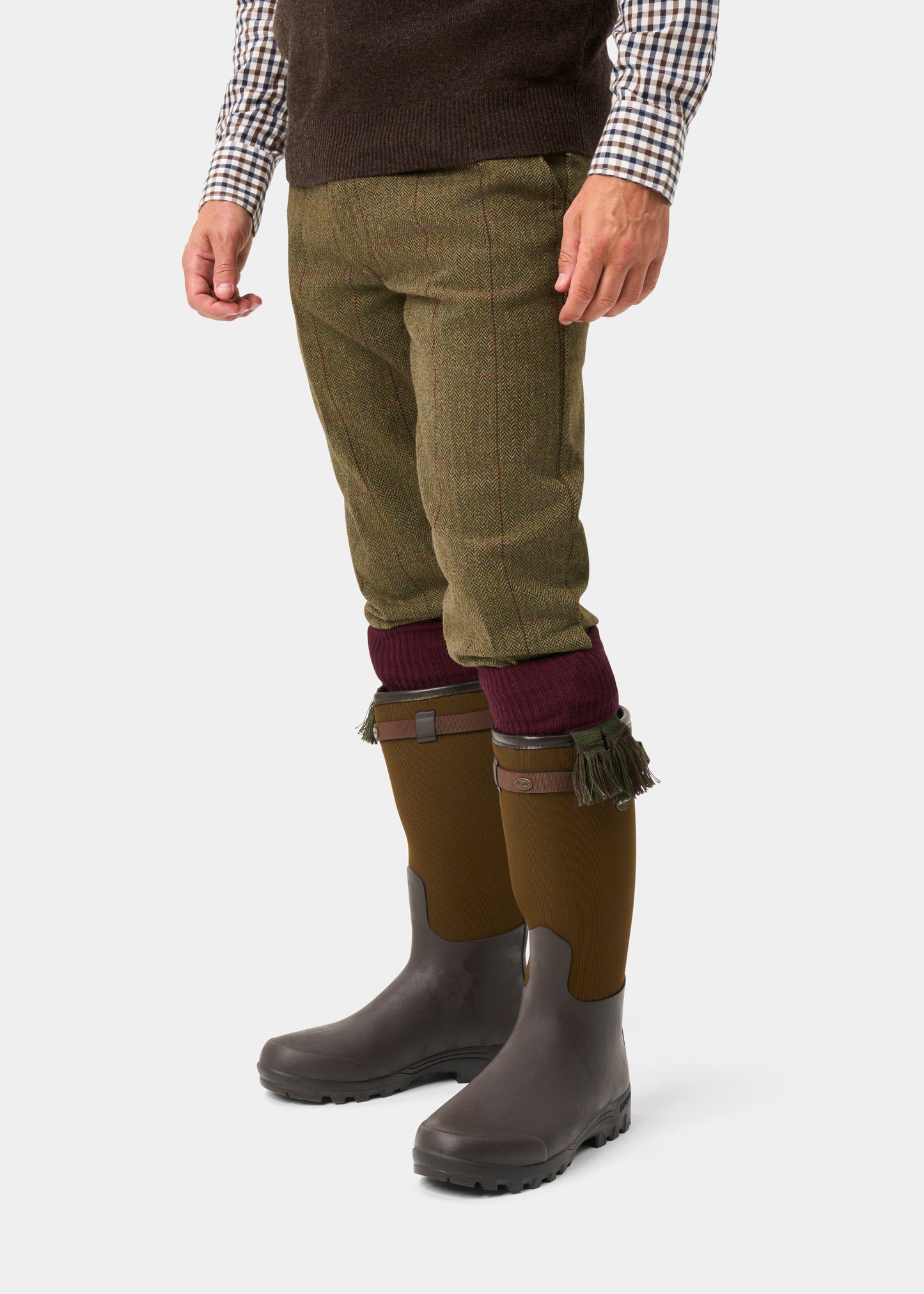 Rutland Men's Tweed Water Repellent Shooting Breeks in Oakley  -  Regular Fit