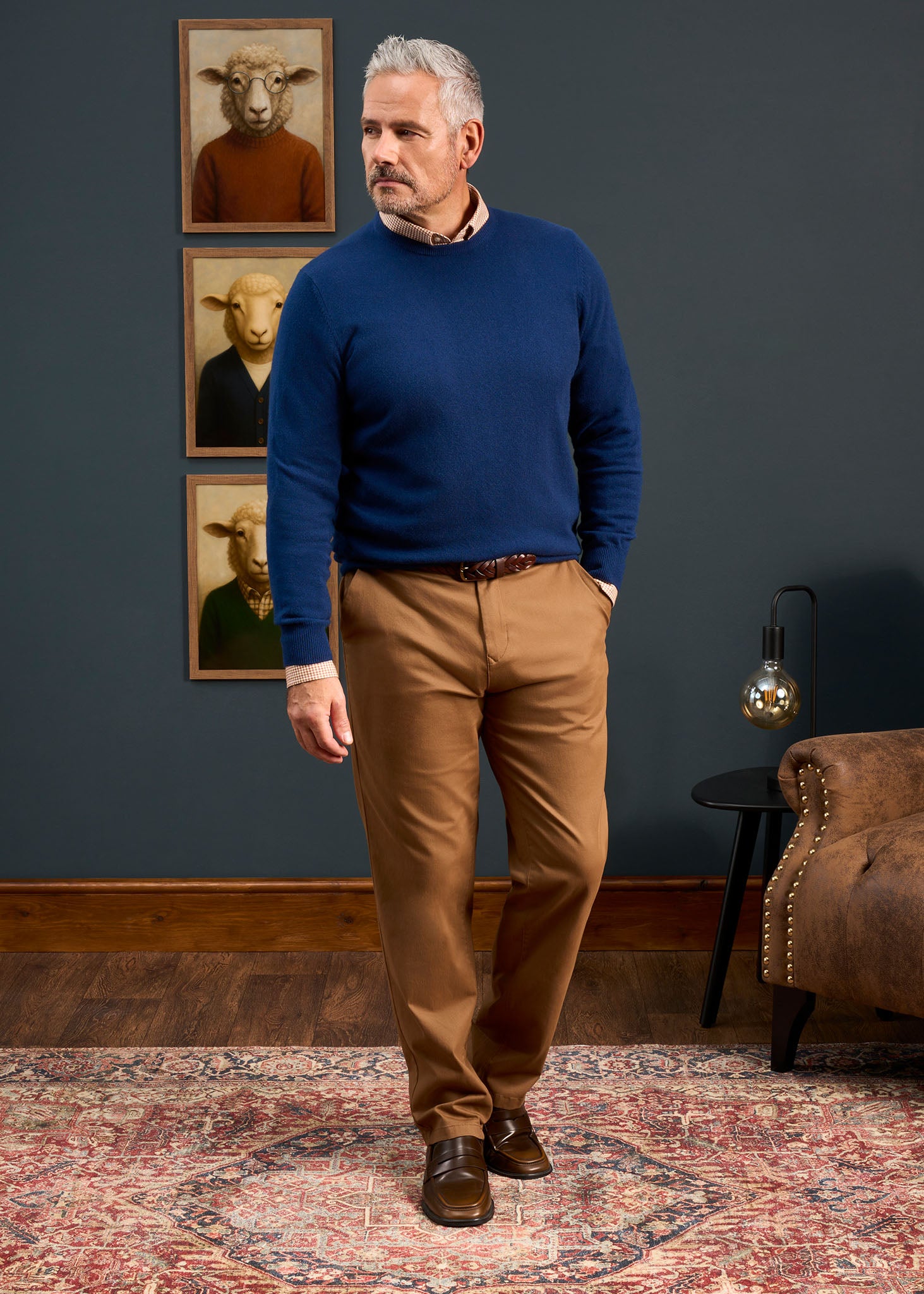 Melfort Cashmere Jumper in Indigo