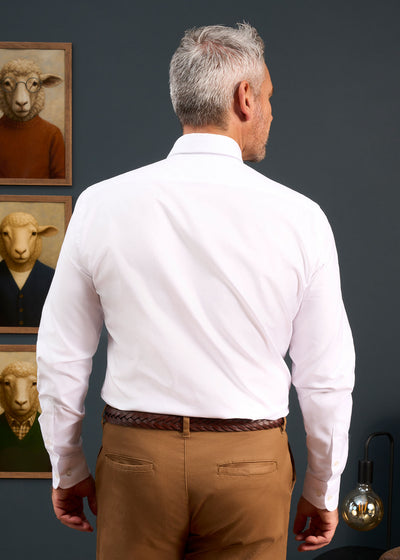 Men's Cotton Button Down White Shirt 