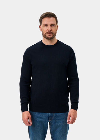 Melfort Cashmere Jumper in Dark Navy - Regular Fit