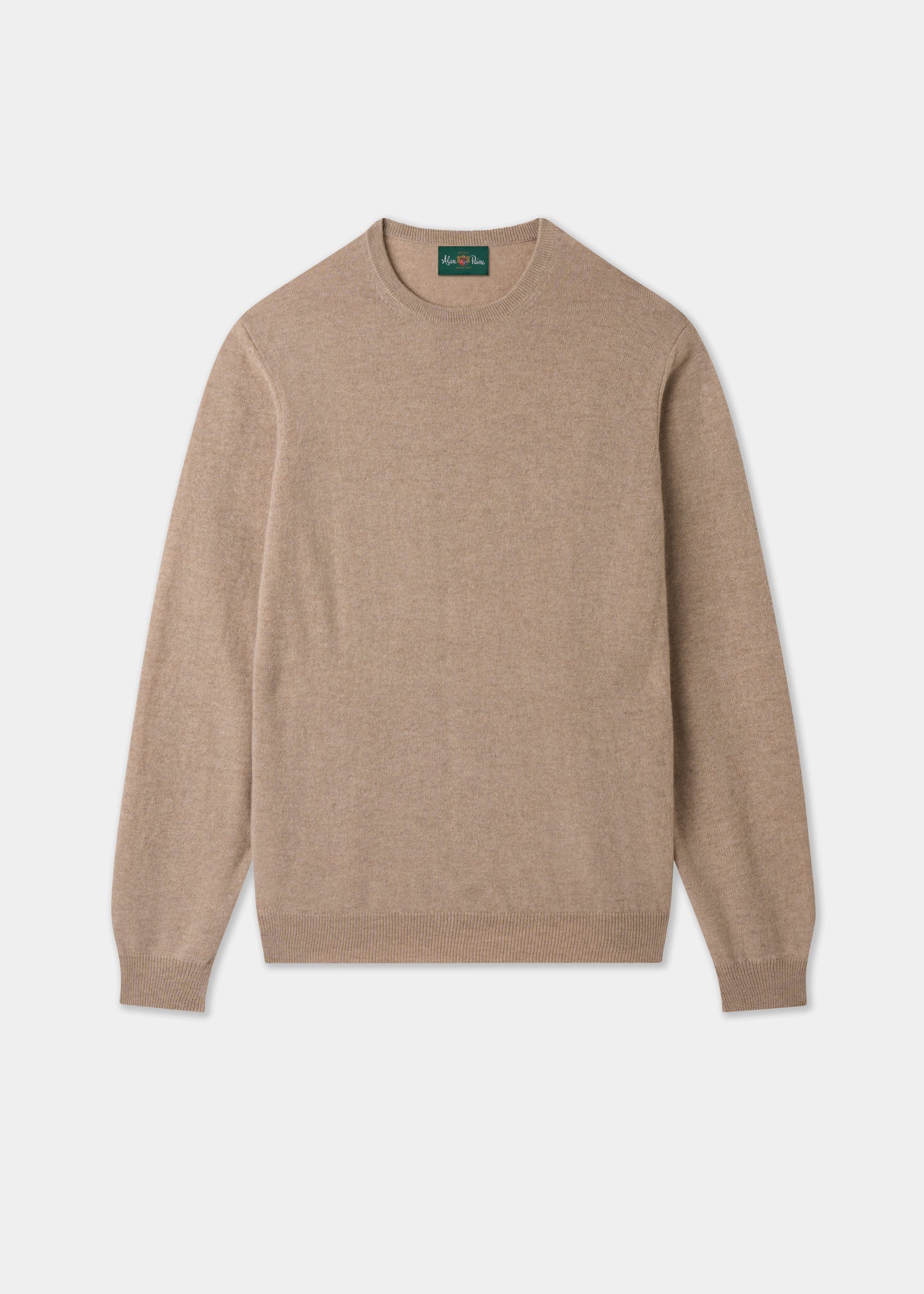 Men's Cashmere Crew Neck Jumper in Linen