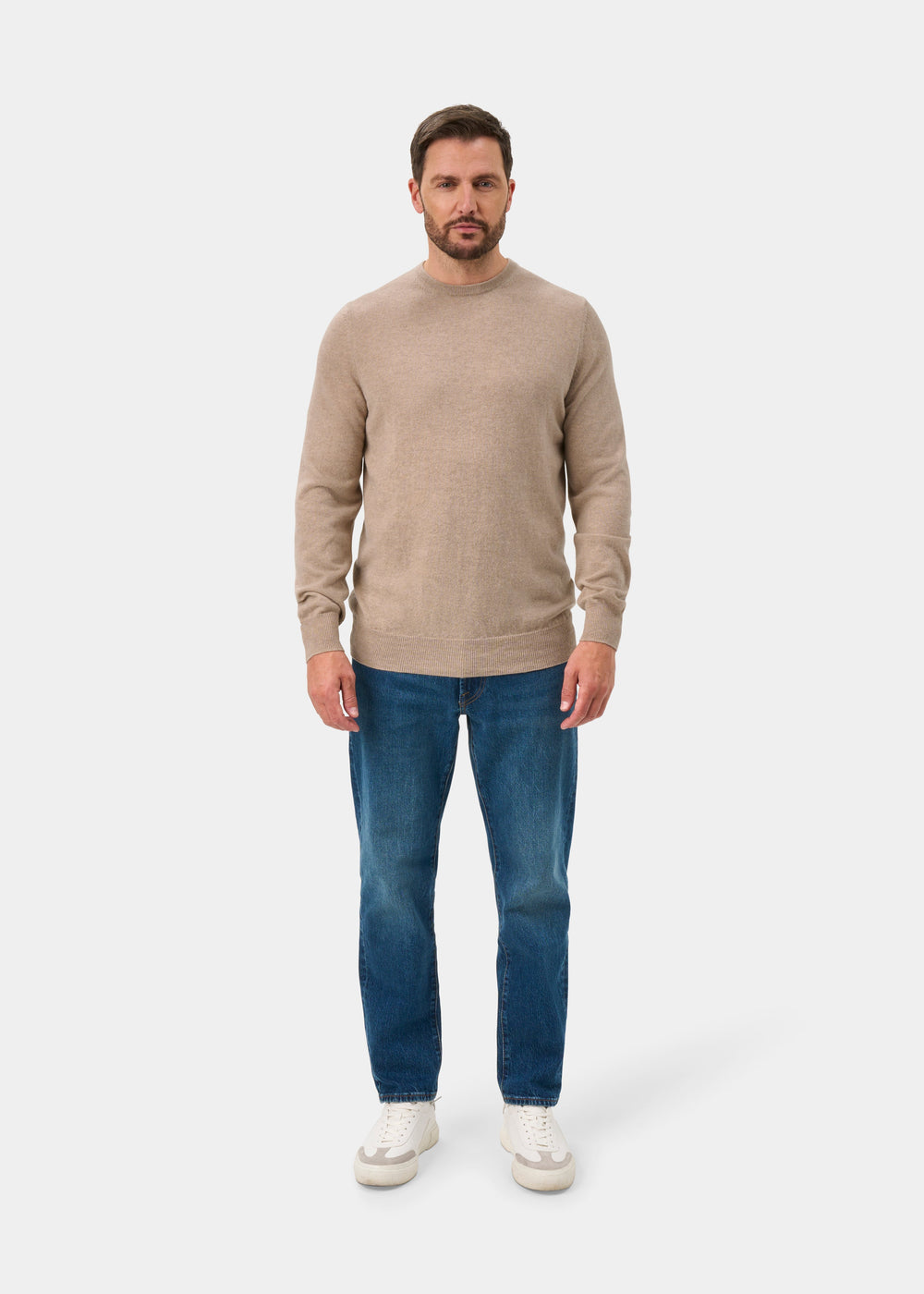 Melfort Cashmere Jumper in Linen - Regular Fit