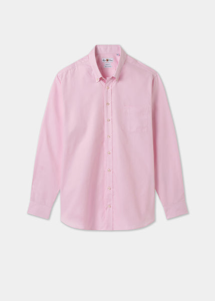 Men's Cotton Button Down Pink Shirt - Regular Fit - UK S | EU 48