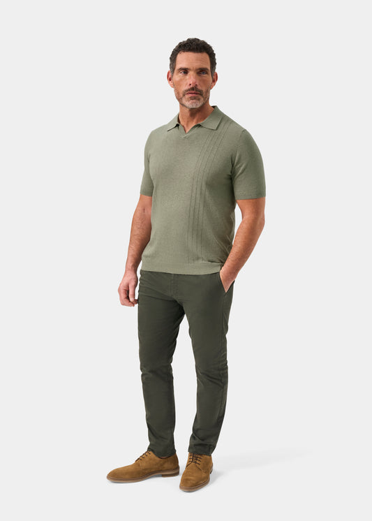 Men's Cotton Short Sleeve Jumper in Green