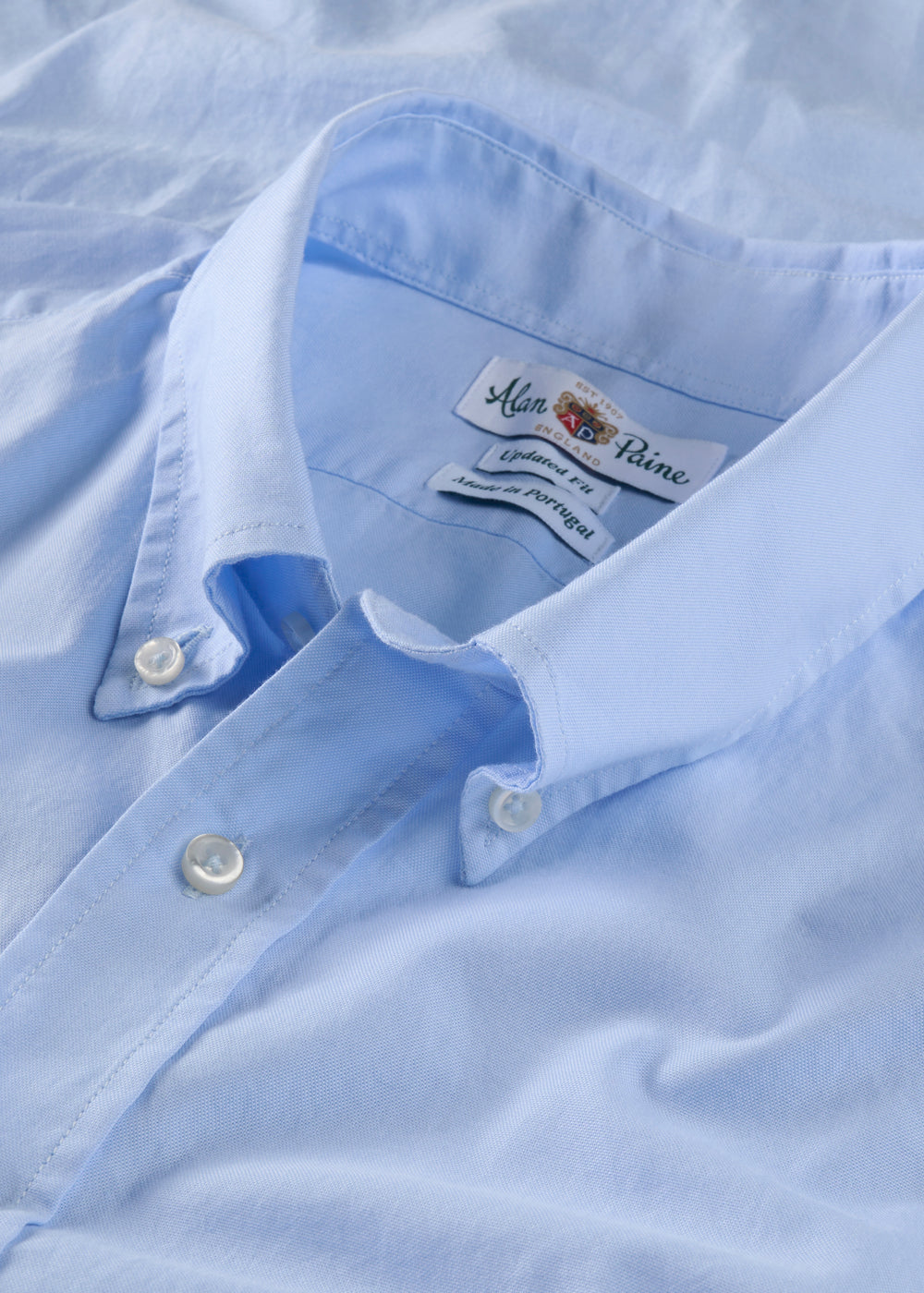 Men's Oxford Cotton Long Sleeve Shirt in Blue