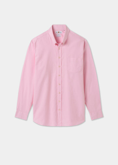 Men's Oxford Cotton Long Sleeve Shirt in Pink