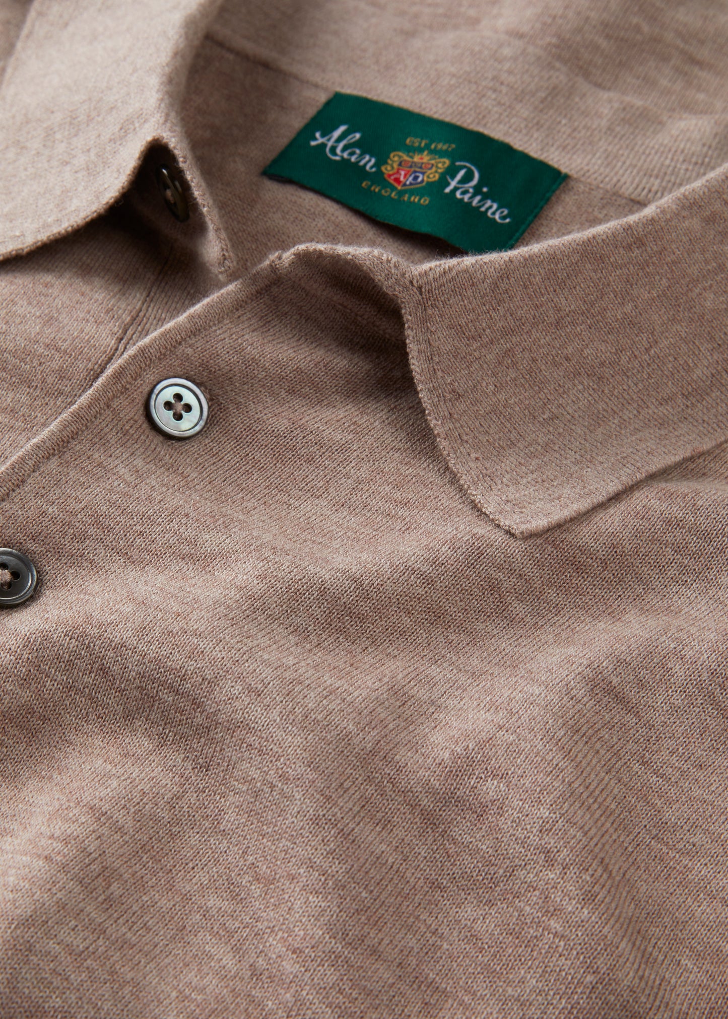 Men's Cotton Polo Shirt in Brown