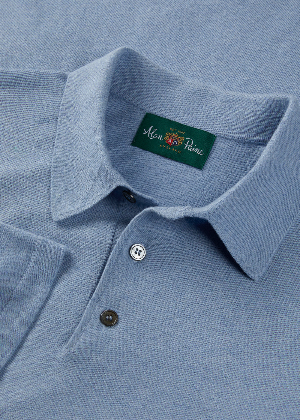 Men's Cotton Polo Shirt in Light Blue