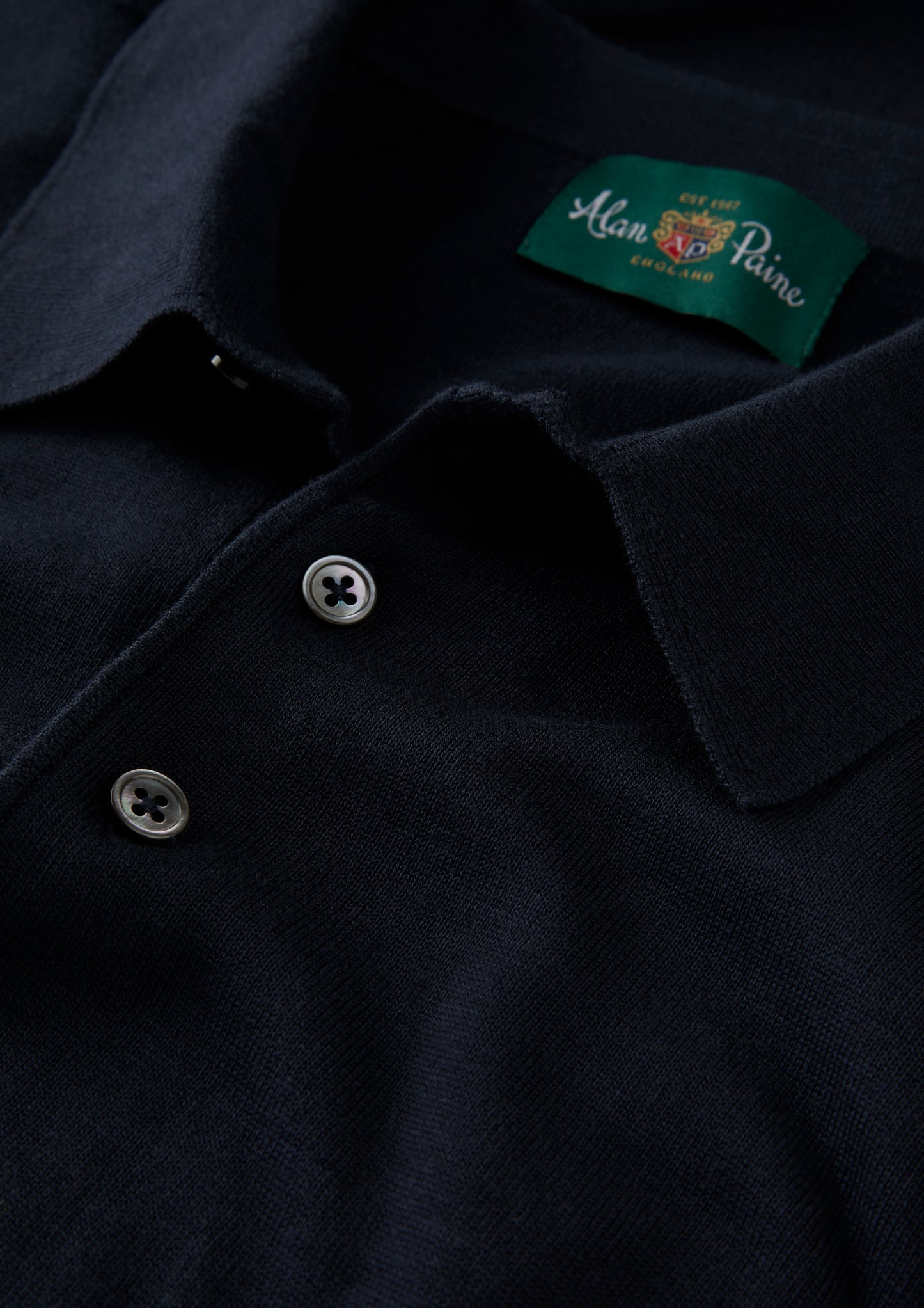 Men's Cotton Polo Shirt in Navy