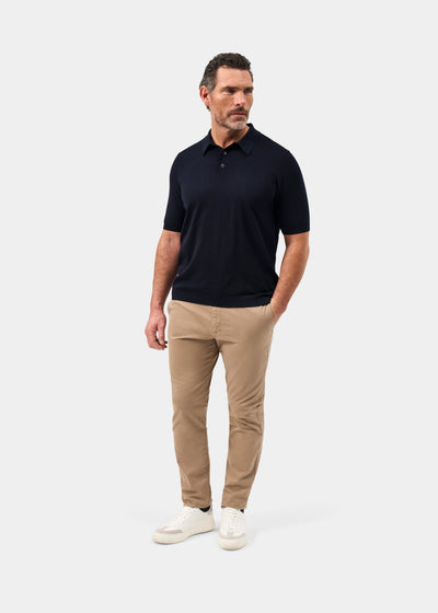 Men's Cotton Polo Shirt in Navy