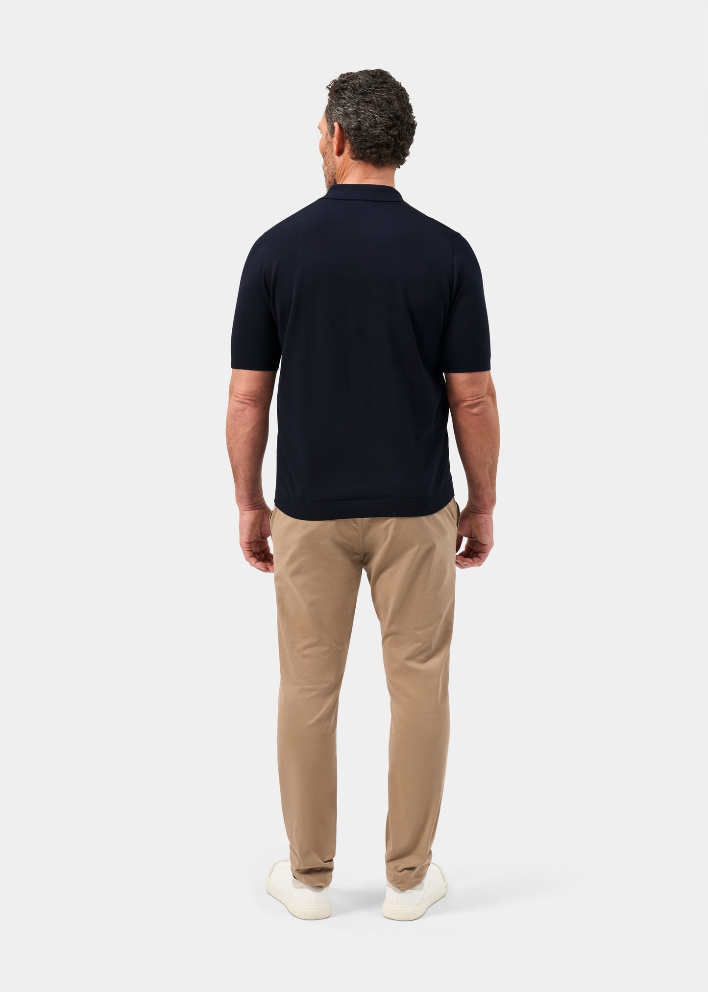 Paignton Cotton Polo Shirt In Dark Navy