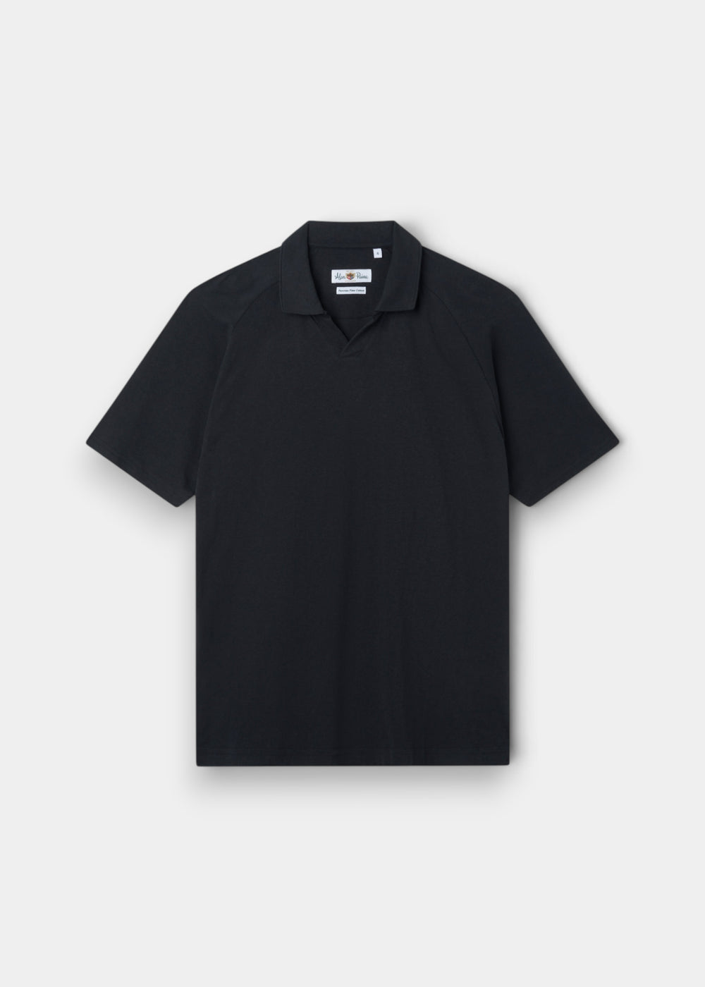 Hayling Men's Open Collar Polo In Black