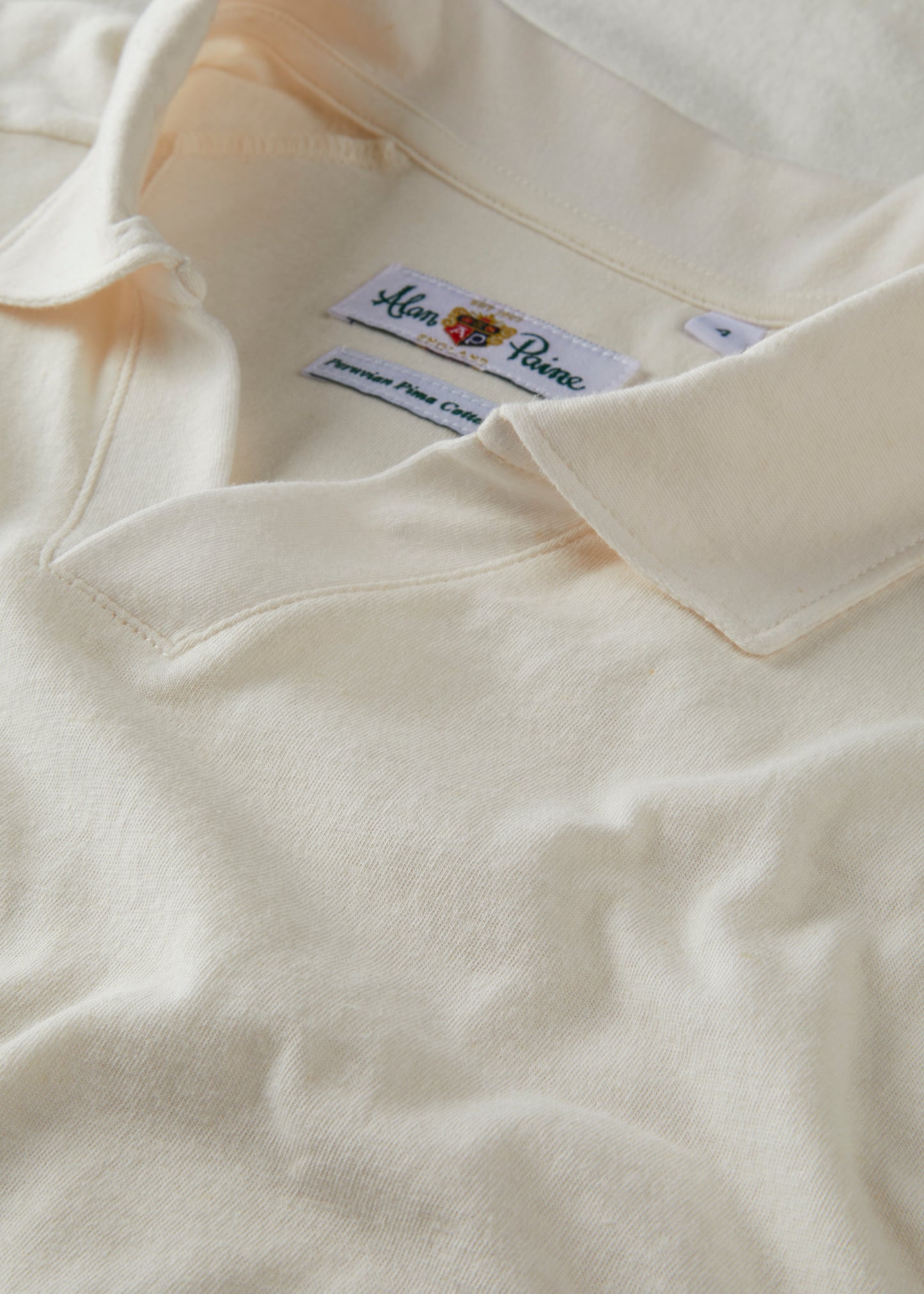 Men's Cotton Open Collar Polo Shirt in White