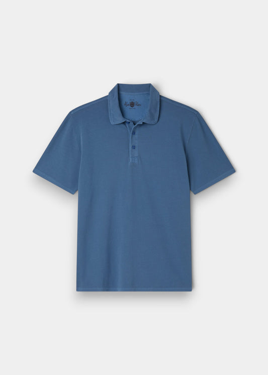 Tutbury Faded Dye Polo Shirt In Regatta