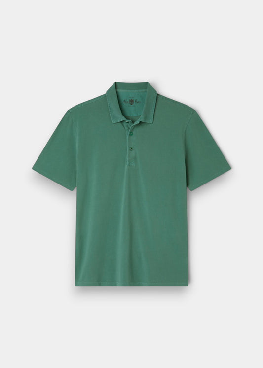 Weymouth Washed Effect Polo Shirt In Pine