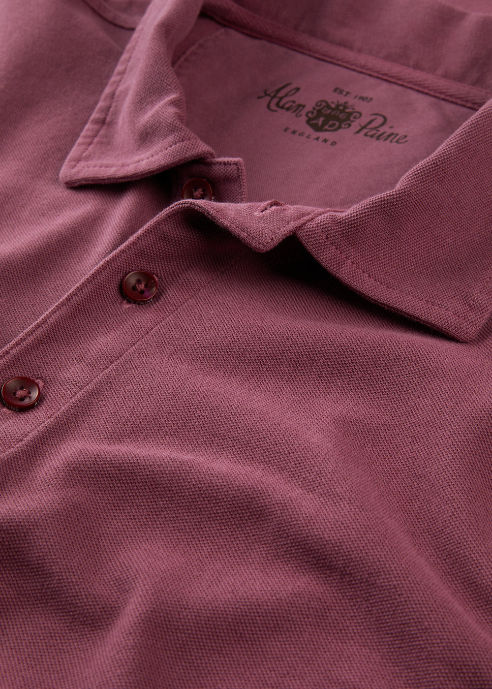 Men's Pique Cotton Polo Shirt in Red