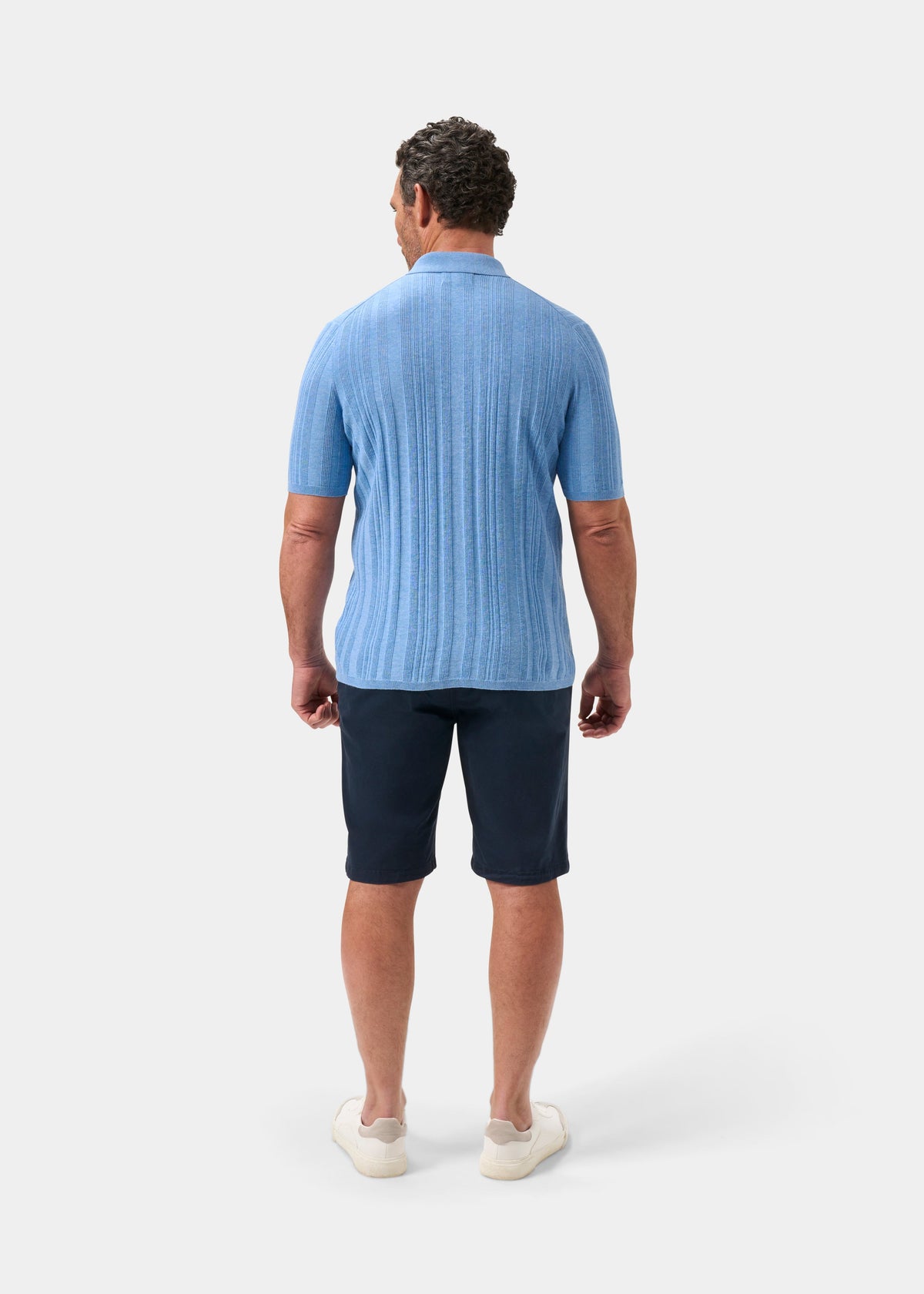 Abbotsbury Cotton Short Sleeve Shirt In Carolina Blue - Regular Fit
